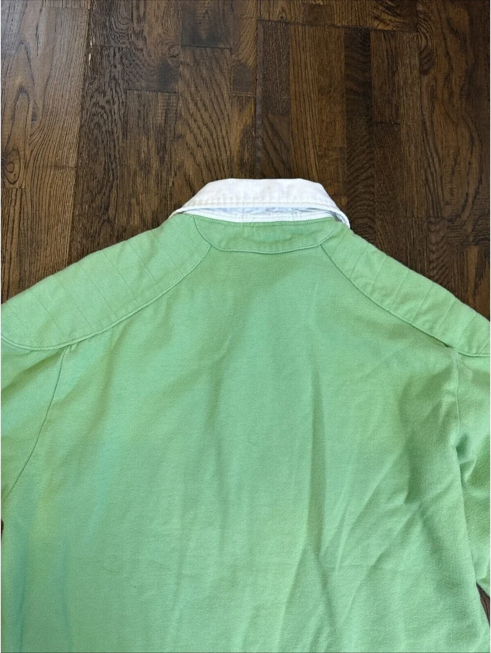 Vintage Polo Ralph Lauren Rugby Shirt Men’s Medium Green Long Sleeve EUC